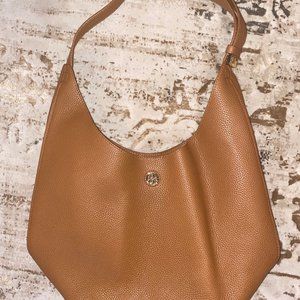 Authentic Tory Burch Brown Pebbled Leather Bag